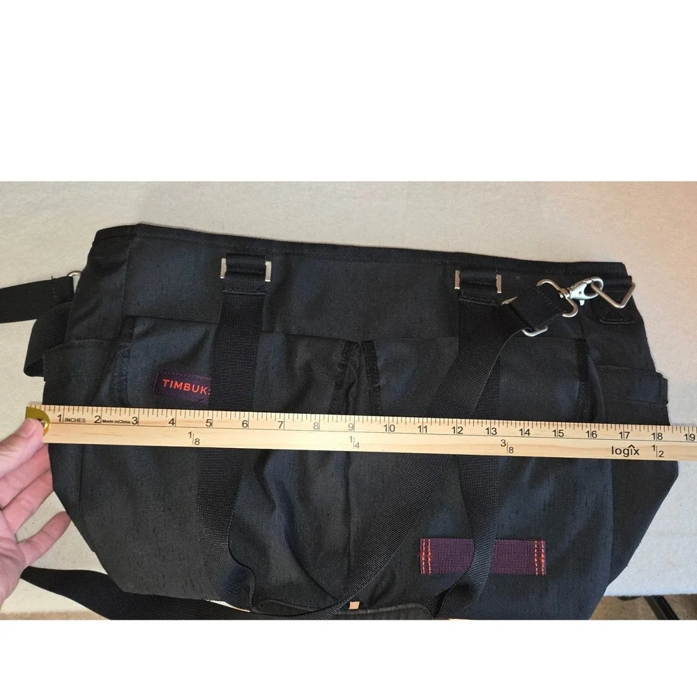 Timbuk2 Messenger Diaper Bag Black Ballistic Nylon Crossbody Tote Bag